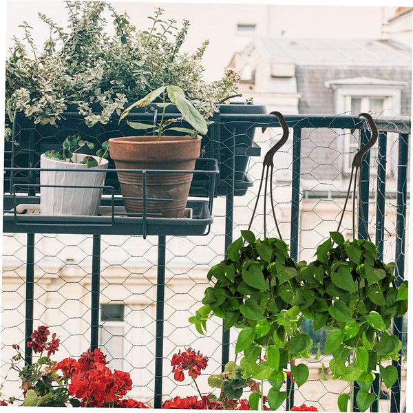 10pcs 36cm Flower Pot Hook Hanging Baskets 3 Prong Hanger for Plants Hanging Pot