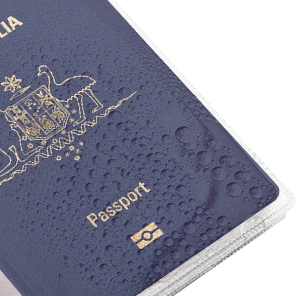 2X Passport Cover Transparent Protector Travel Clear Holder Organizer Wallet 714439063269 - Lets Party