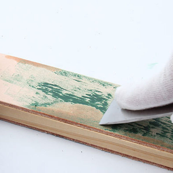 Dual Sided Leather Blade Strop Cutter Razor Sharpener Polishing Wooden Handle AU