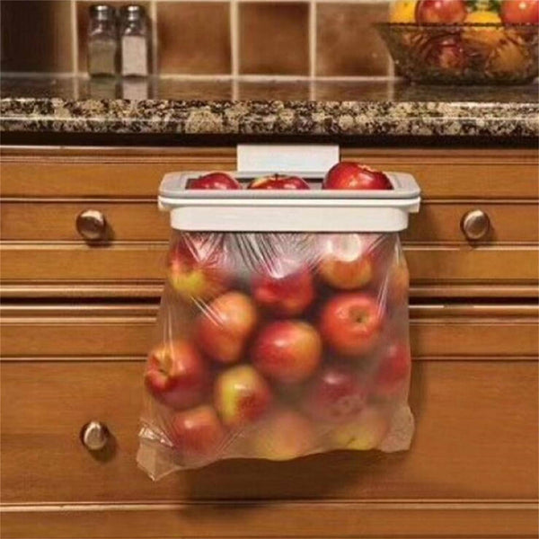 Hanging trash Garbage Waste Bag Holder Cupboard Bracket Racks Rubbish Bag Tools