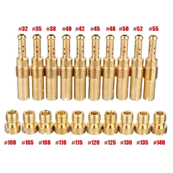 40X Carburetor Main Jet & Slow Pilot Jet Kit Set For PWK Keihin OKO CVK Type AU