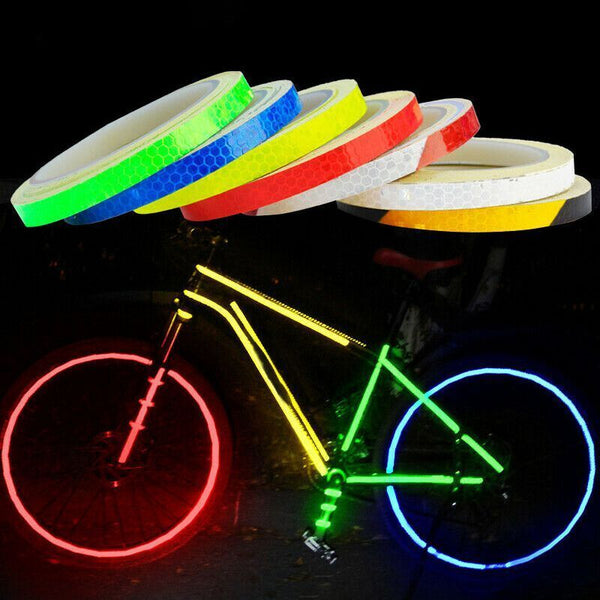 8 M Reflective Tape Adhesive Sticker Strip Glow in the Dark Bike Car Truck Decal