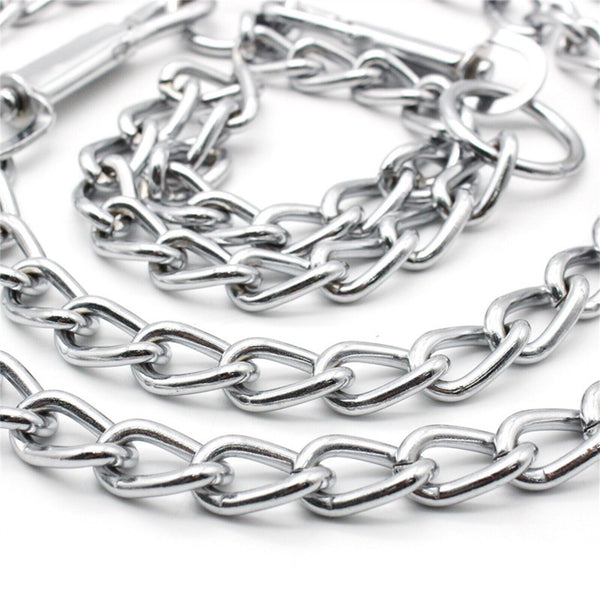 120cm Pet Dog Puppy Metal Chain Lead With Soft Padded Handle Leash Duty AUS