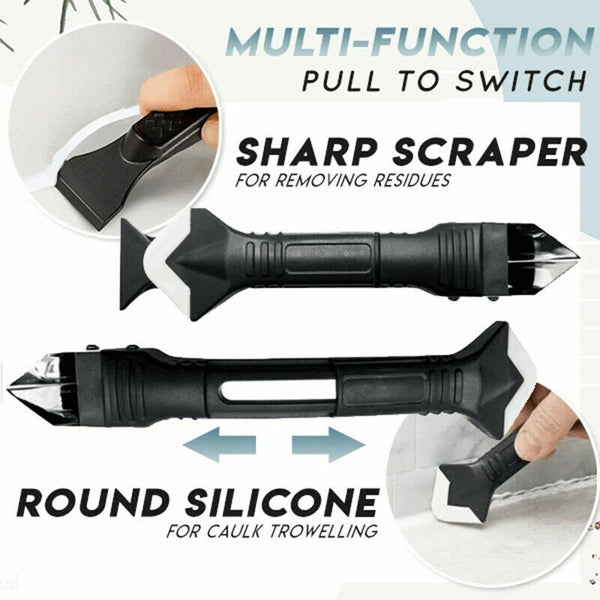 3 in 1 Silicone Caulking Tool Removal Residue Scraper Kit Sealant Replace Set AU