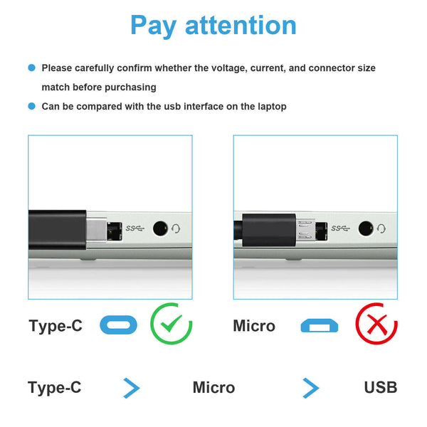 USB-C Type-C Adapter Laptop Charger 65W 45W For Lenovo ThinkPad Acer Dell HP - Lets Party