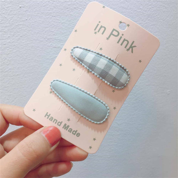 10X Snap Clips Baby Girl Toddler Linen Small Bow Fringe Hair Clip Accessory New