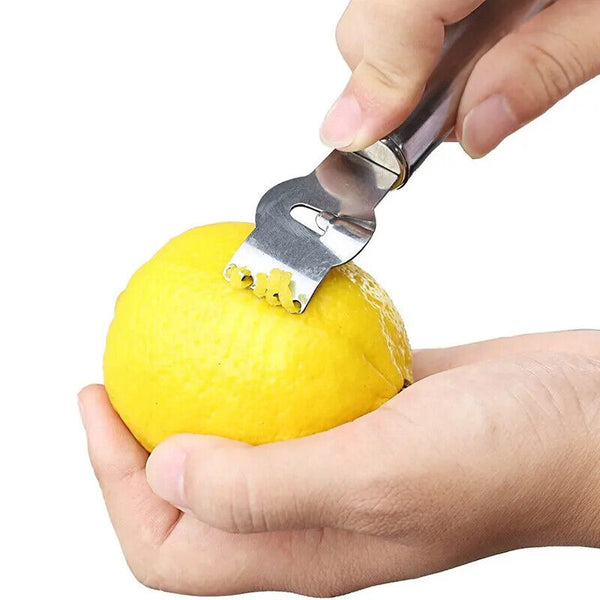 Lemon Zester Grater Knife Tool Stainless Steel with Channel Garnish Citrus Lime