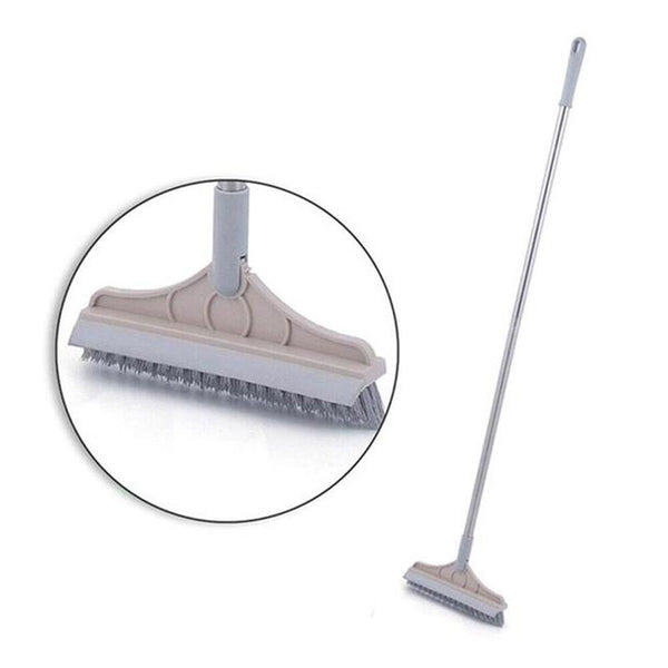2 in 1 Floor Brush Scrub Brush with Long Handle Bathroom Wiper W/ 120 Degree #T - Lets Party