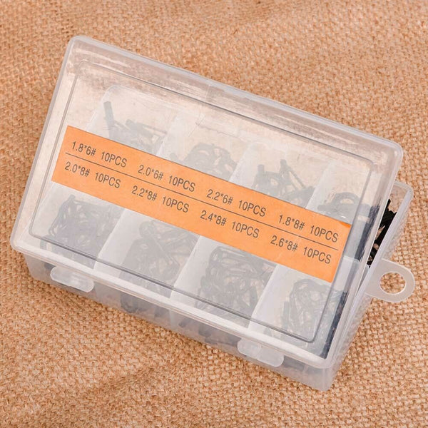 80 PCS/ Set Fishing Rod Guide Tackle Tip Repair Box Eyes Rings DIY Stainless Kit