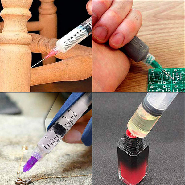 1ml 3ml 5ml 10ml Luer Lock Syringes + 14G-25G Blunt Tip Needles and Caps