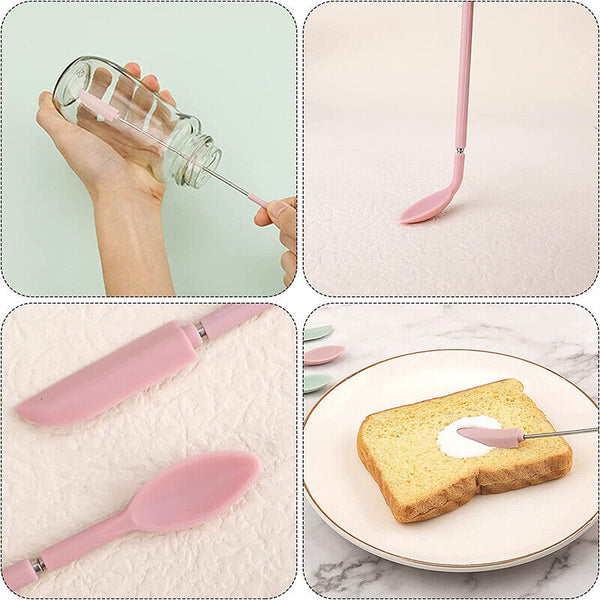 2-4pcs Silicone Telescopic Spatula Multipurpose Double-Headed Cream Cake Scraper