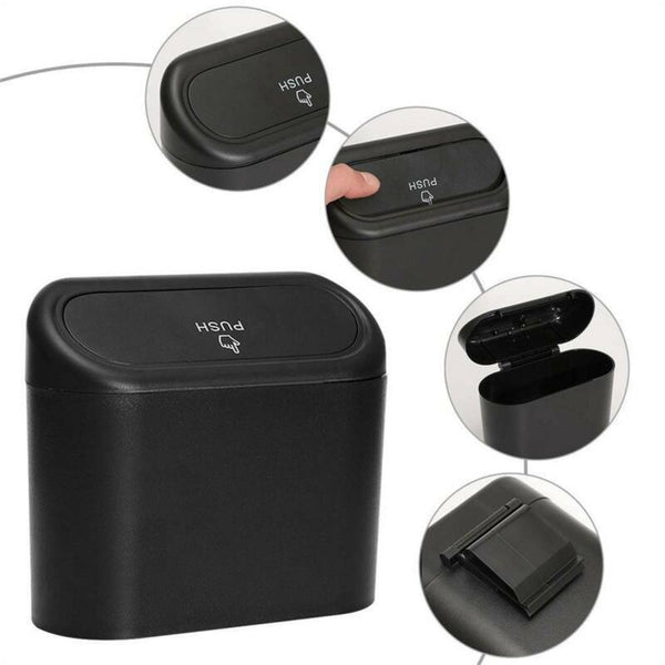2X Car Trash Bin Door Hanging Trash Can Portable Rubbish Garbage Car Storage Box