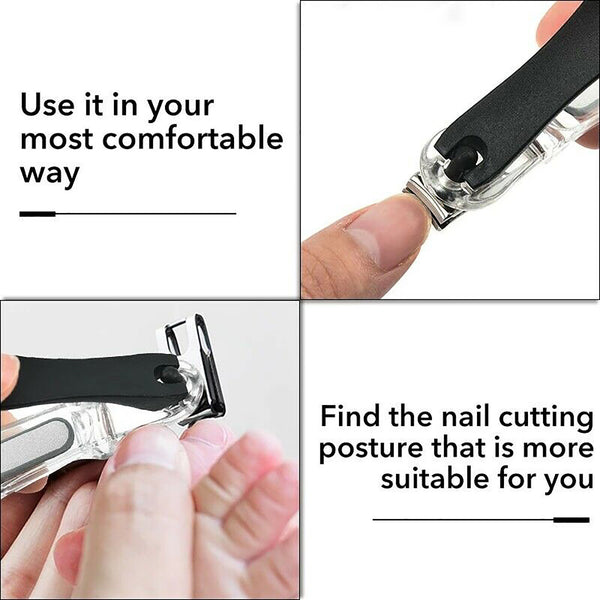 2in1 Grip 360 Rotary Finger Toe Clipper Nail Clippers Clipper Trimmer Cutter AU