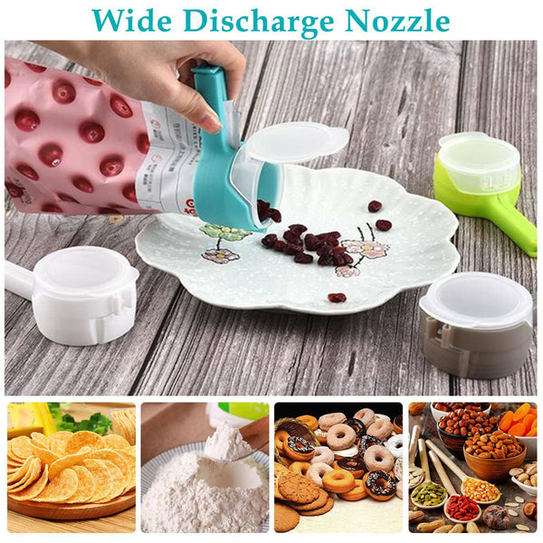 4X Food Seal Pour Storage Bag Clip Plastic Clamp Snack Sealing Clip Sealer Clamp
