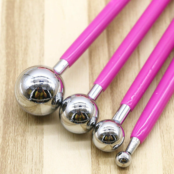 4PCS Ball Modelling Wedding Fondant Cake Flower Modelling Decorating Cutter Tool