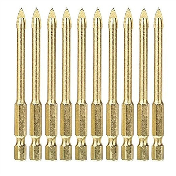 10Pcs Titanium Glass Boor Tungsten Carbide Spear Hoofd Boren 6mm Glass marmer AU