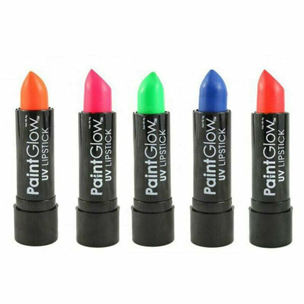 UV Neon Lipstick Fluorescent Glow Make Up Face Party Bright Fancy Dress Makeup - Lets Party