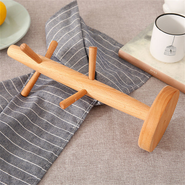 Tree Rack Wooden Mug Stand Coffee Tea Cup Holder Storage Rack Hanger HomeKitchen