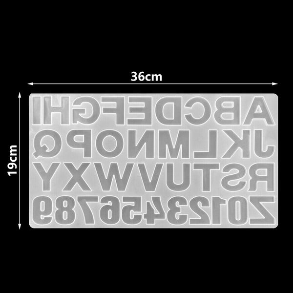 Alphabet Number Silicone Pendant Mold Necklace Jewelry Epoxy Resin Mould DIY New