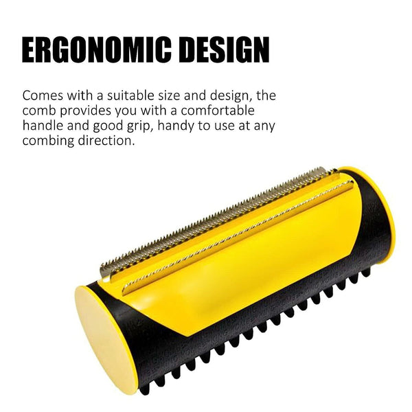 3in1 Deshedding Tool Dog Cat Horse Pet Grooming Brush Comb Hair Removal Bristle