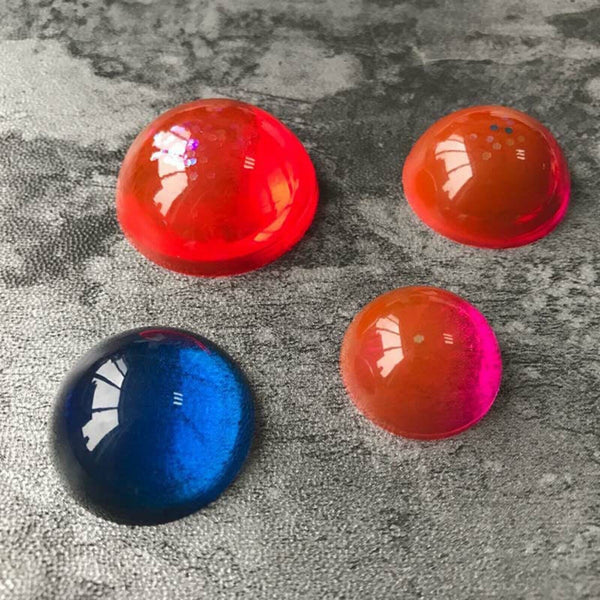 2X Silicone Mold Round Beads Resin Mould Necklace Pendant Jewelry Craft Tool DIY