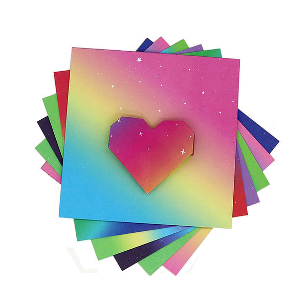 60 Sheets Japanes Origami Square Paper Craft Folding 15cm Rainbow Mix 6 Colour