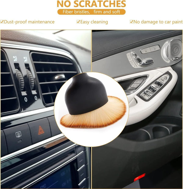 6PC Car Interior Brush Cleaning Soft Bristle Instrument Panel Crevice Dust Clean
