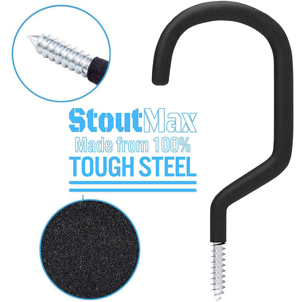 4PCS Garage Storage Rack Bike Bicycle Hooks Hanger Hook Mount Stand Wall Mounted