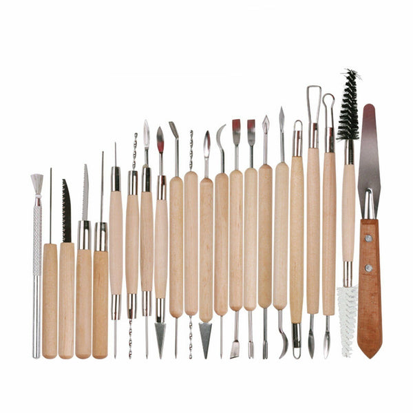 22pcs Ceramic Tools Pottery Tools Set Clay Sculpting Carving Modeling Tools Kit