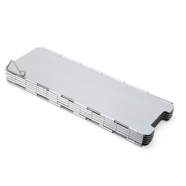 10 Plate Aluminum Alloy Camping BBQ Cooker Stove Wind Shield Screen Foldable AUS