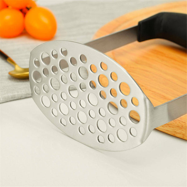 1-2x Kitchen Potato Masher Stainless Steel Vegetable Potatoe Press Crusher Tool