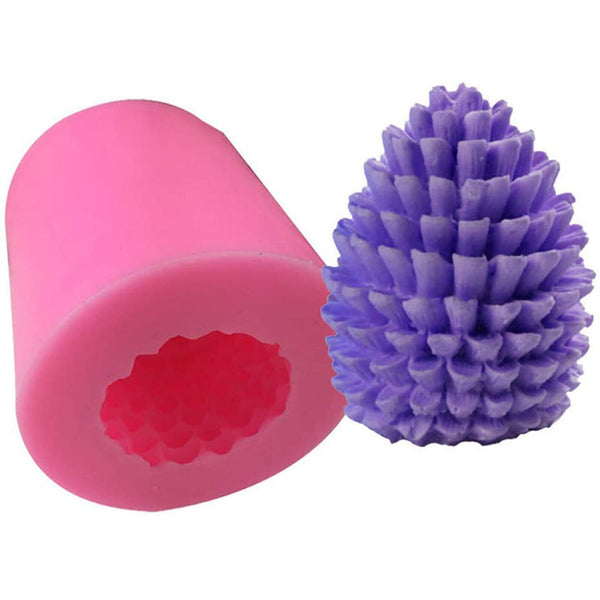 3D Christmas Pine Cone Silicone Candle Molds Beeswax Candle Making Moulds DIY AU