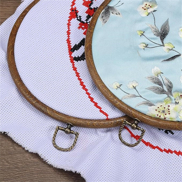 Embroidery Hoop Vintage Style Flexi Hoop Hand Embroidery Display Frame AU