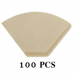 Unbleached Coffee Filter Paper Drip Pour Over Perfect Cup Natural Wooden