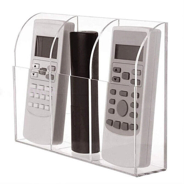 TV Remote Control Holder Wall Mount Clear Acrylic Organizer Stand Box Storage AU
