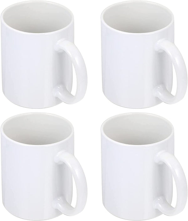 12xSublimation Mug 11oz White Coated Ceramic Coffee Mugs Coffee Tea Mug Gift DIY