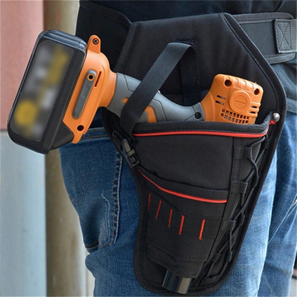 Heavy Duty Drill Holster Belt Pouch Bit Holder Hanging Waist Storage BagTool1-3x