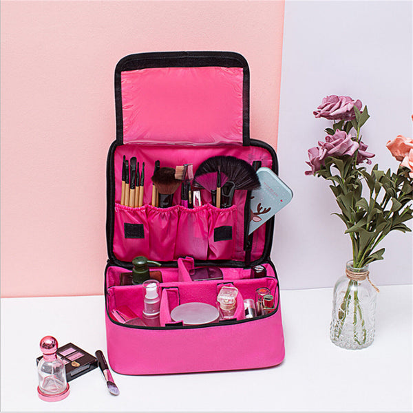 Professional Makeup Bag Portable Cosmetic Brush Organize Case Storage Box Travel