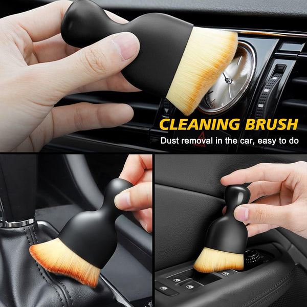 6PC Car Interior Brush Cleaning Soft Bristle Instrument Panel Crevice Dust Clean