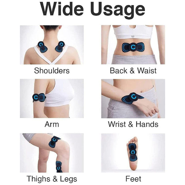 Mini Electric Neck Back Massager EMS Cervical Massage Patch Relief Pain Portable - Lets Party