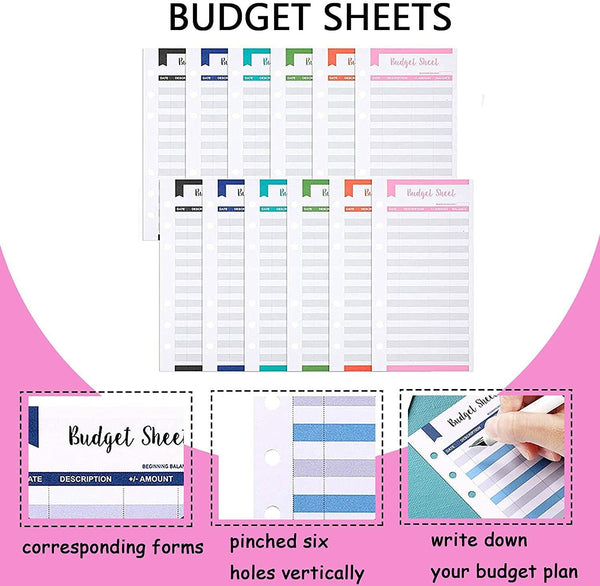 24 Pieces A6 Binder Budget Sheets Fit Budget Cash Envelope Binder Budget AU