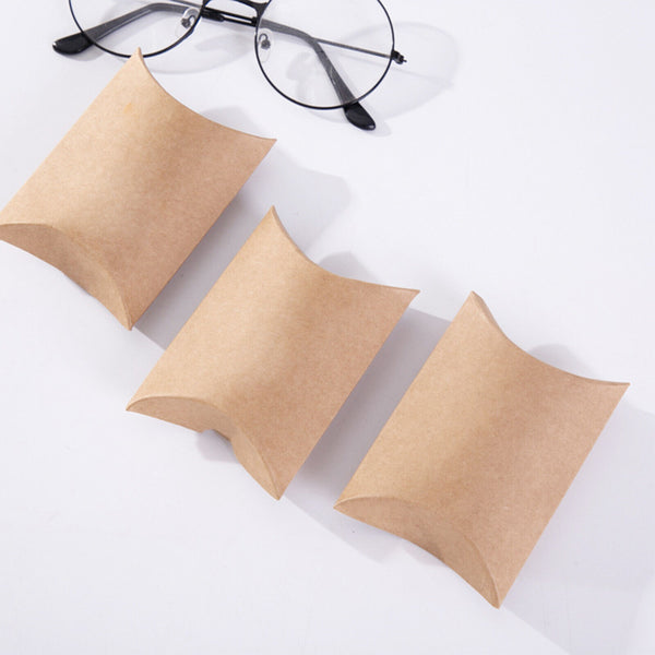 100pcs Candy Boxes Pillow Favor Gift Box Wedding Party Favour Kraft Paper