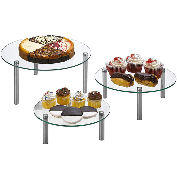 3Tier Round Cupcake Cake Stand Acrylic Display Holder Dessert Rack Party Wedding