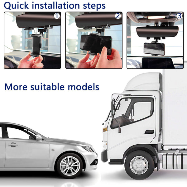 Universal 360° In Car Mobile Phone Holder Rear View Mirror Mount Cradle Stand AU