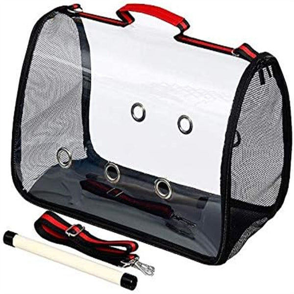 Portable Pet Bird Parrot Carrier Pet Folding Transparent Bag Travel Tote Cage AU