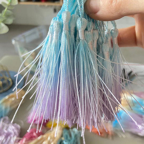 10X Gradient Fringe Tassel Sewing Decor Hanging Craft DIY Trim Pendant Bookmark