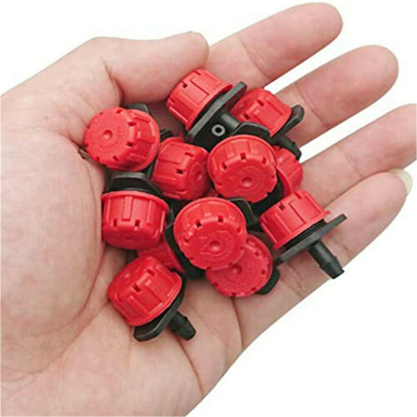 100x Adjustable Irrigation Micro Flow Dripper Drip Head Garden Hose Sprinklers