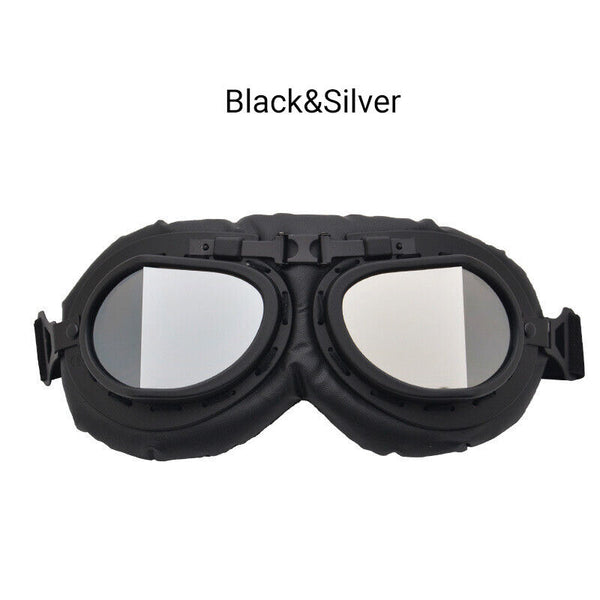 Vintage Pilot Motorcycle Racing Goggles Aviator Retro ATV UTV Dirt Bike Eyewear