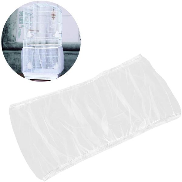 Bird Cage Seed Catcher – Mesh Skirt Guard for Parrot Cages