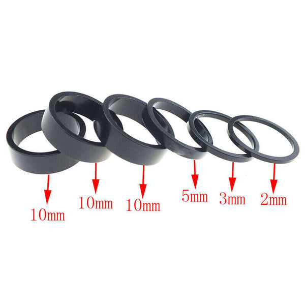 6/12pcs Bicycle Headset Washer Road Bike Headset Washer Front Stem Fork Spacers